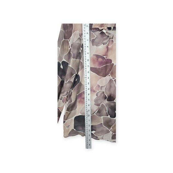 🛍️ Ecru Abstract Print Blouse - Women's Small - Brown Multicolor - Picture 5 of 11